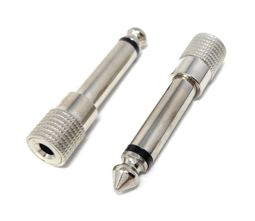 DRUT 6.35mm Mono Jack Plug to 3.5mm Stereo Socket Adapter Cable Converter Audio Adapter