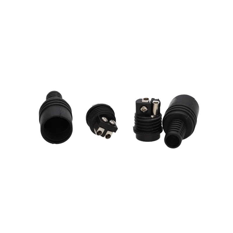 DRUT 2-Pin DIN Speaker Connector Set – Pack of 2 (1 Male + 1 Female), HiFi Audio Plug & Socket with Screw Terminals for Vintage Amplifiers, Speakers & HiFi Systems