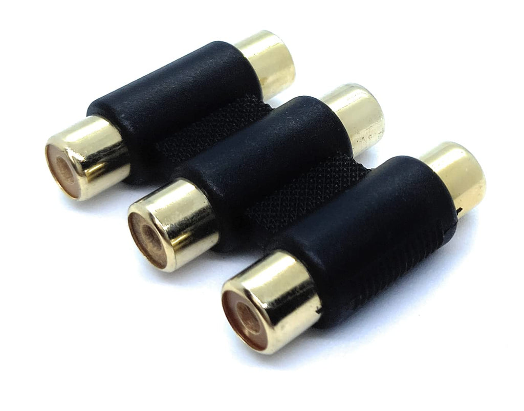 RCA to RCA Coupler Adapter, Socket to Socket for Audio and Video Cables