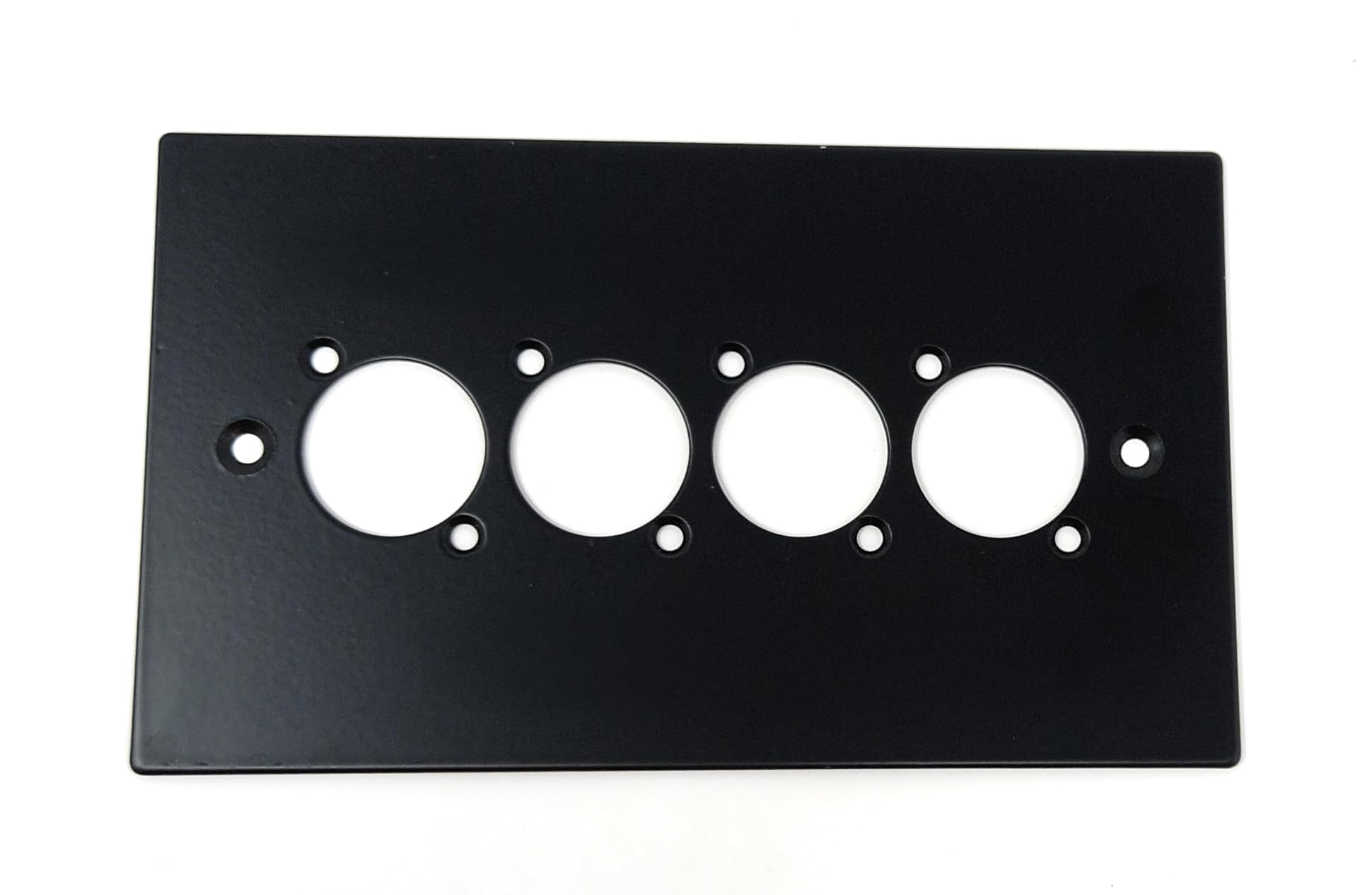 Double Gang Aluminium Wall Plate – D-Series Hole Compatible with Neutrik, HDMI, USB, RJ45, XLR, RCA, BNC 121x86x5mm with Screws