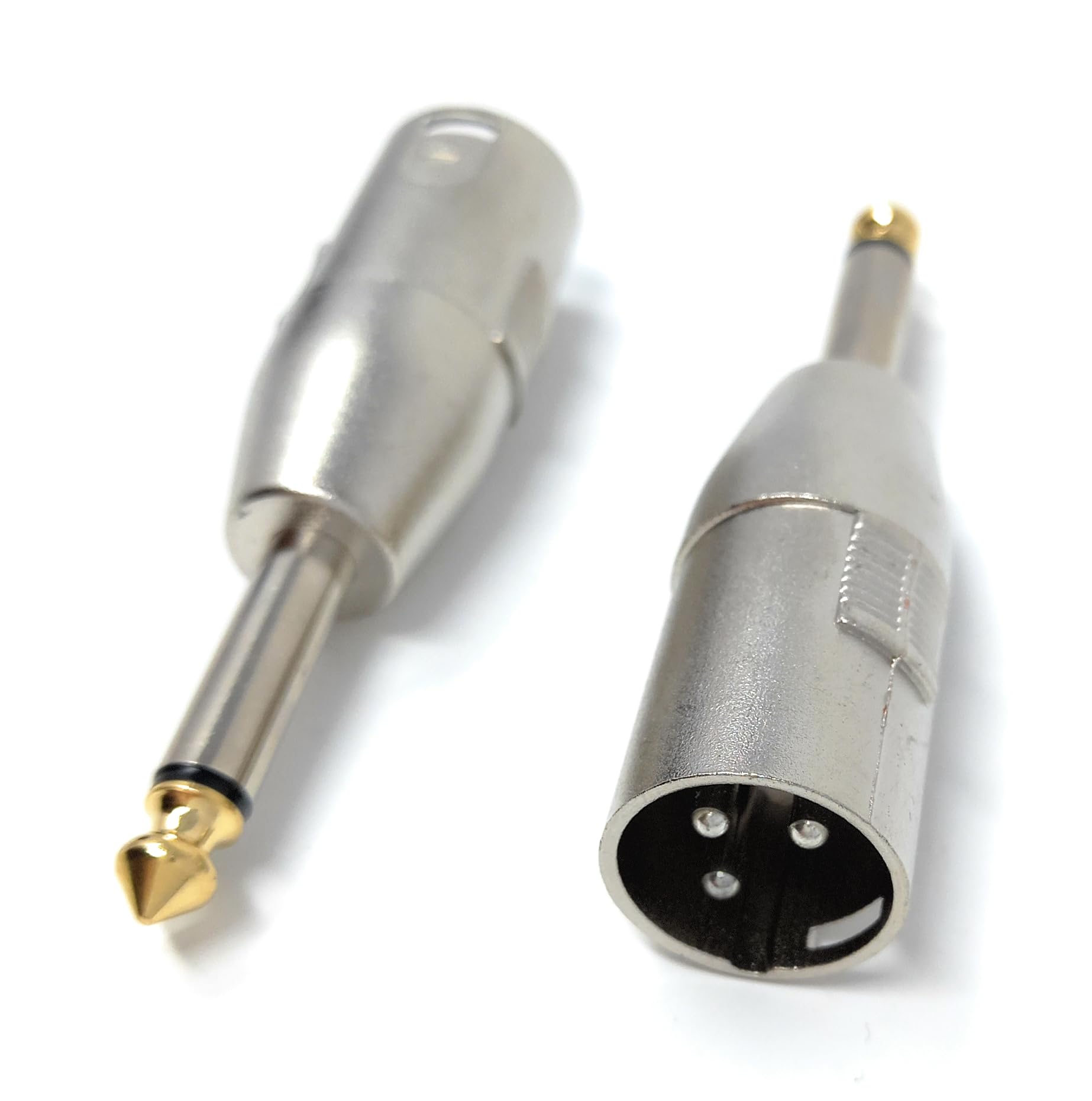 DRUT XLR 3 Pins Male to 6.35mm Mono Jack Plug Audio Cable Adapter