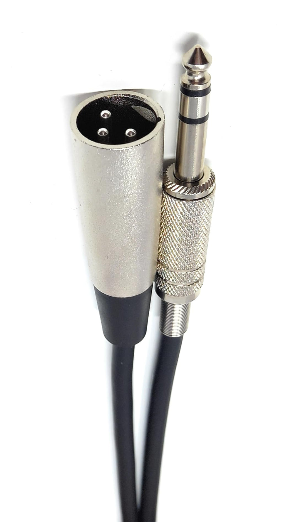 DRUT Stereo 6.35mm Jack to XLR Male 3 Pin Screened, Balanced, Flexible Audio Cable XLR Male to 1/4 TRS Stereo Cord for Pro HiFi, Guitar, Music Instrument, Microphone Lead