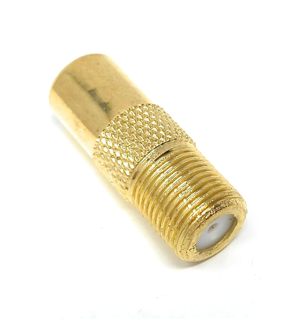 DRUT F Type Screw Female Socket to TV RF Male Coax Aerial Antenna Cable Adapter