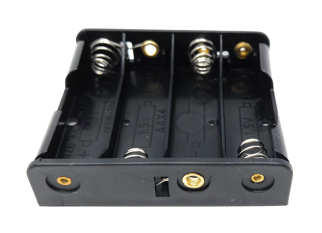 4 x AA Battery Holder Case Housing Box With Solder Lug Terminals Connector Block, Open Style
