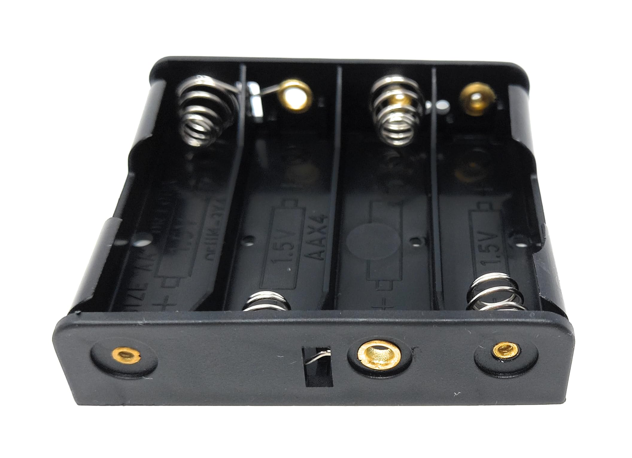 4 x AA Battery Holder Case Housing Box With Solder Lug Terminals Connector Block, Open Style