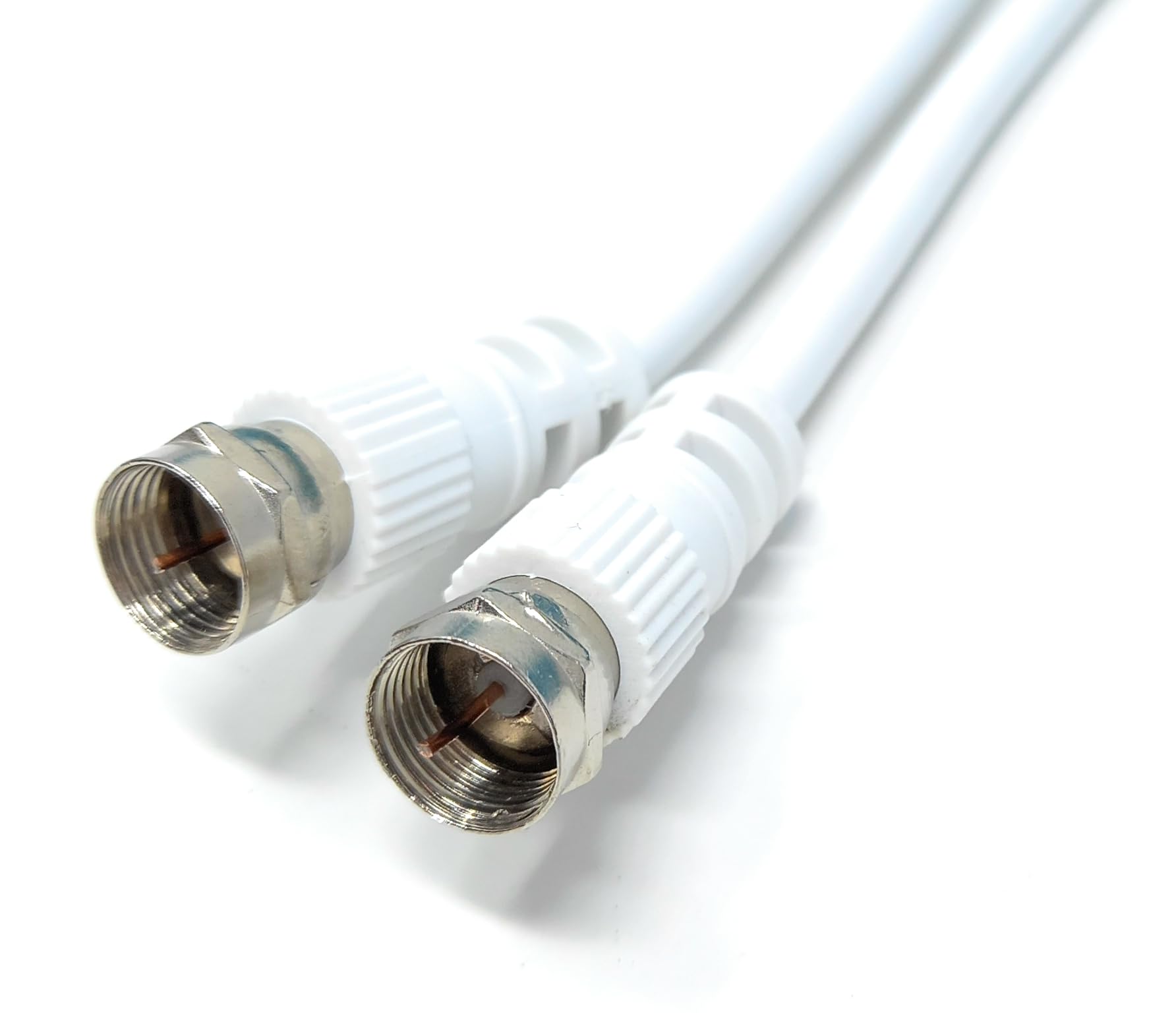 DRUT F-Type Male to Male Coax Coaxial Cable, Extension 75ohm Cord Wire Compatible with Satellite Dish, TV Antenna, Freeview TV, DVD, VCR, SKY HD, Virgin, BT