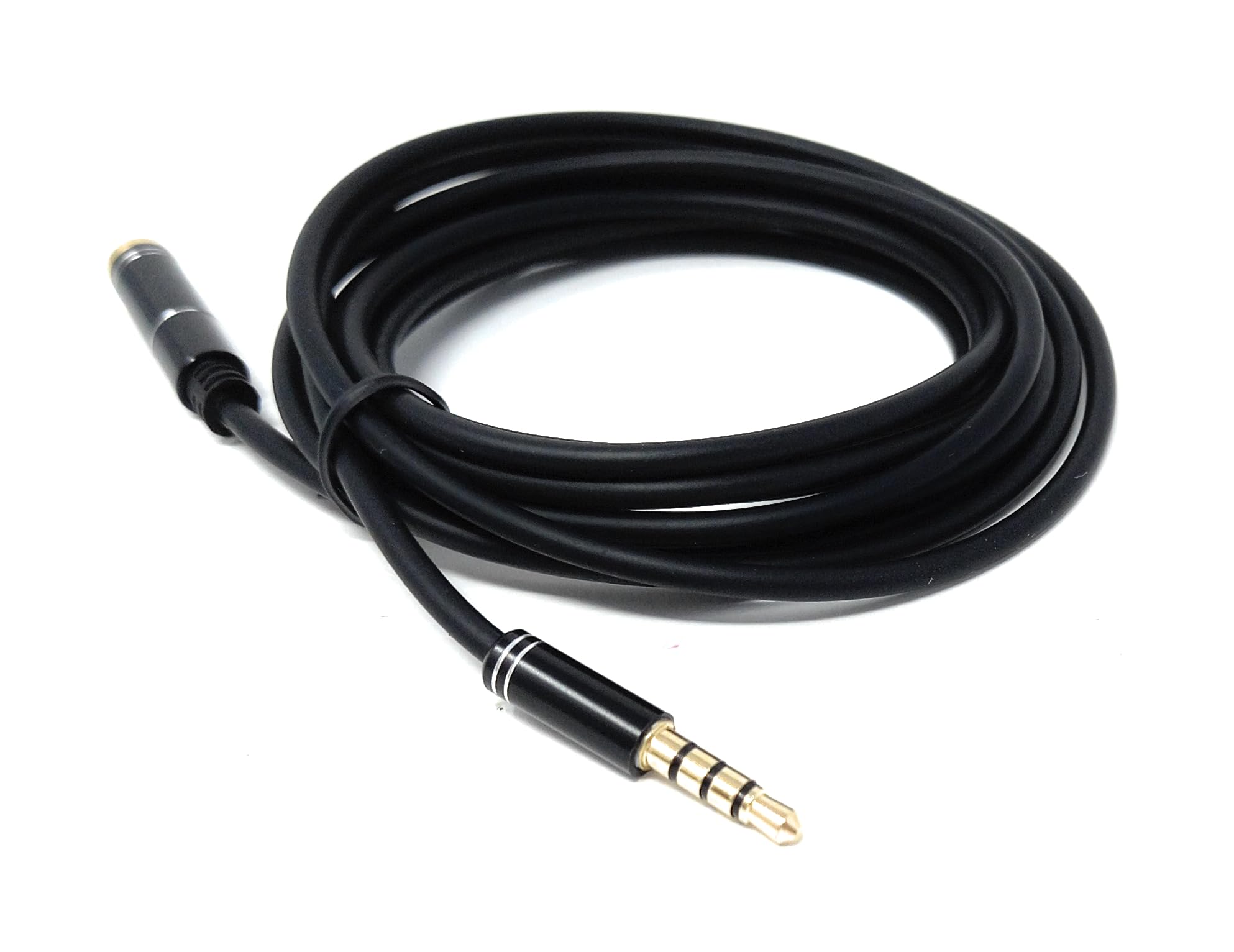 DRUT 3.5mm TRRS Mic Extension Cable 4-Pole Stereo Audio Jack Male to Female, Headset & Aux Lead Compatible with Earphones, Gaming Headsets, PS4, PS5, TV, Car, Soundbar