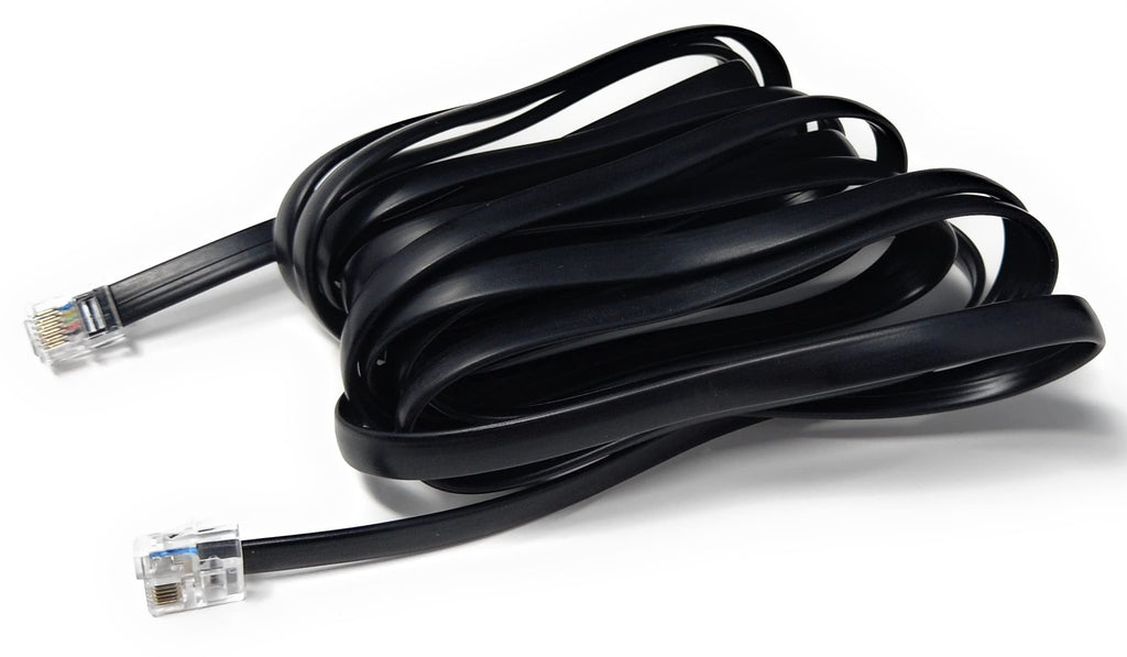 DRUT FLAT RJ12 to RJ12 6P6C Cable Lead Plug to Plug (RJ11 with 6 pin Wire)