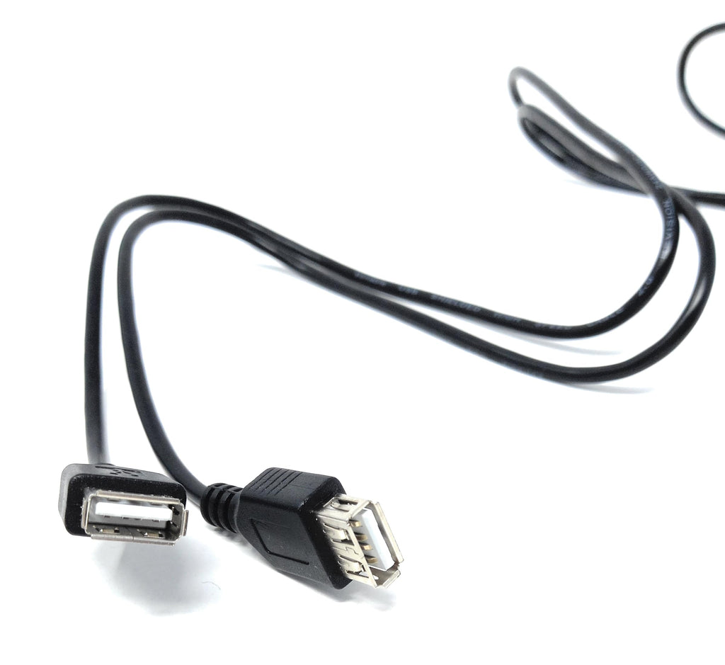 DRUT 1.6m USB 2.0 Female to Female Cable, Socket to Socket Extension 24AWG High Speed Lead, Gender Changer 5.5ft