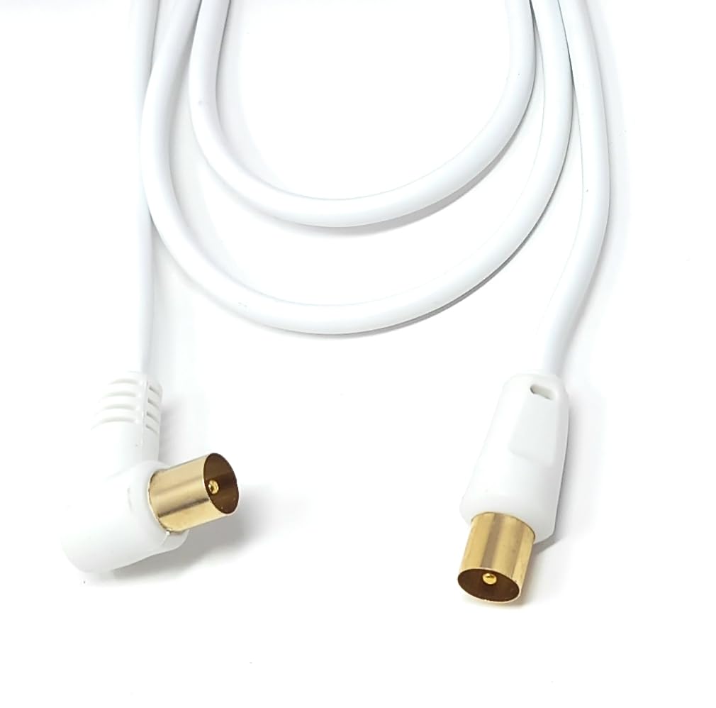 DRUT TV Male to Male Plug Coaxial Cable RG6 Aerial Digital Antenna RF Fly Lead Cable