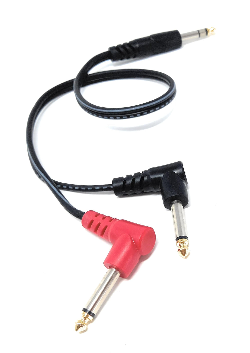 DRUT 6.35mm 1/4" Stereo Jack to 2 x Mono Jacks Audio Cable Lead for Music Instruments, Mixer, AMP, Guitar