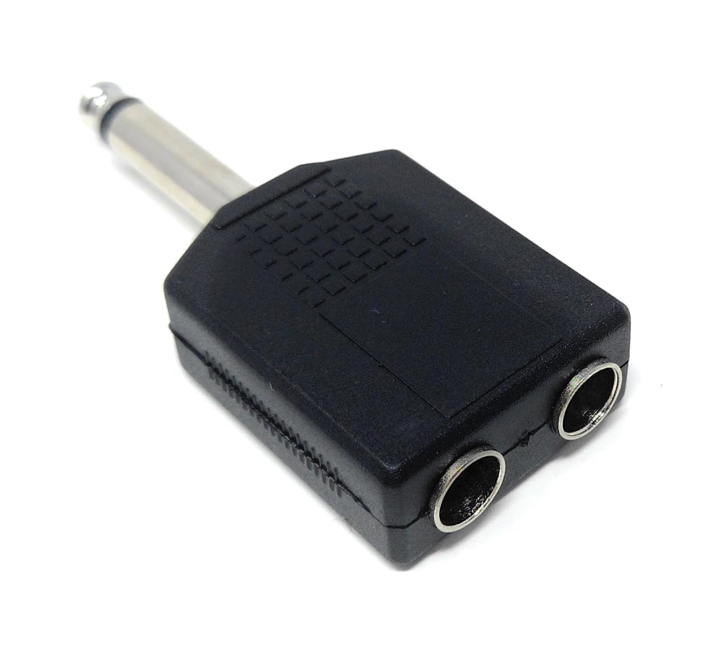 DRUT 6.35mm Mono Jack Plug to 2 x 6.35mm Mono Jack Sockets Audio 1/4 inch TS Y Splitter Cable Adapter…