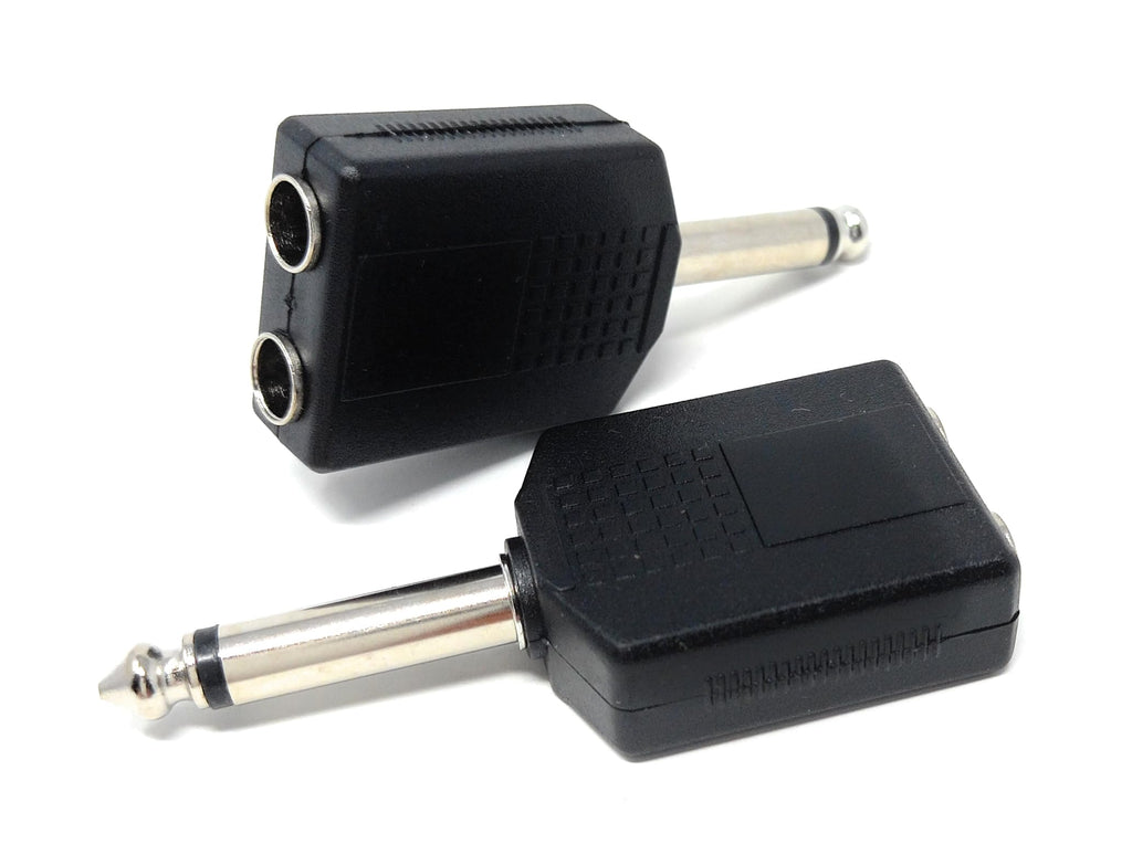 DRUT 6.35mm Mono Jack Plug to 2 x 6.35mm Mono Jack Sockets Audio 1/4 inch TS Y Splitter Cable Adapter…