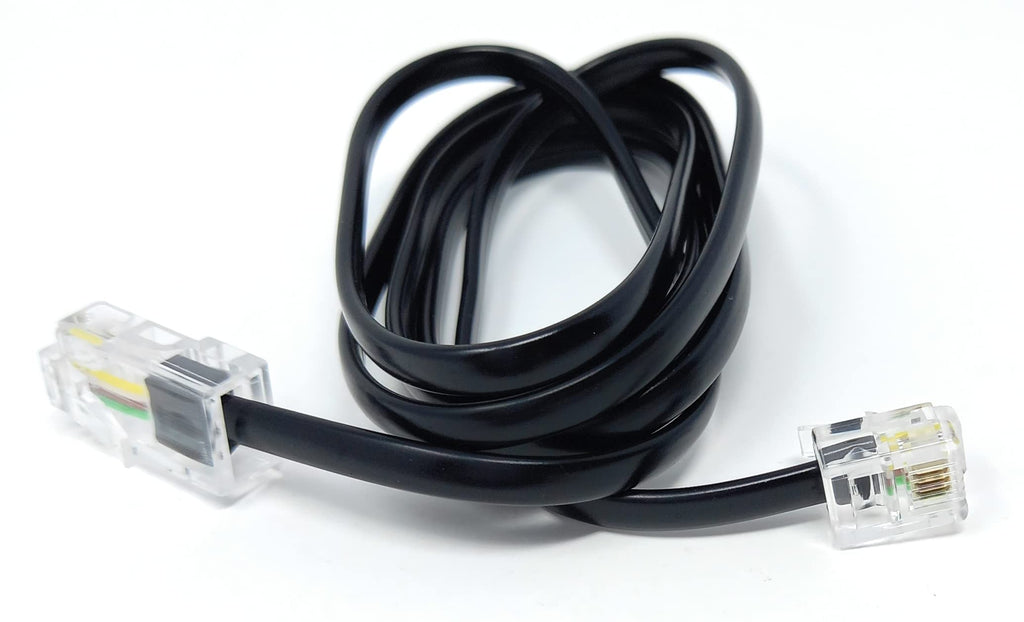 DRUT Flat RJ11 to RJ45 Male to Male 4 wire Broadband, Modem Cable Lead