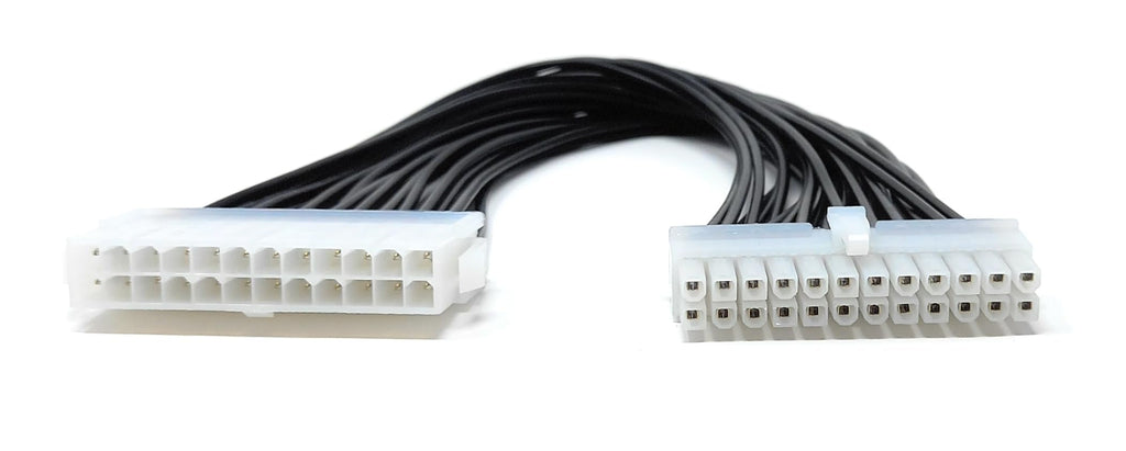 DRUT 30cm ATX 24-Pin Male To Female Extension Cable Connector, PC Motherboard PSU Power Supply Lead 1ft