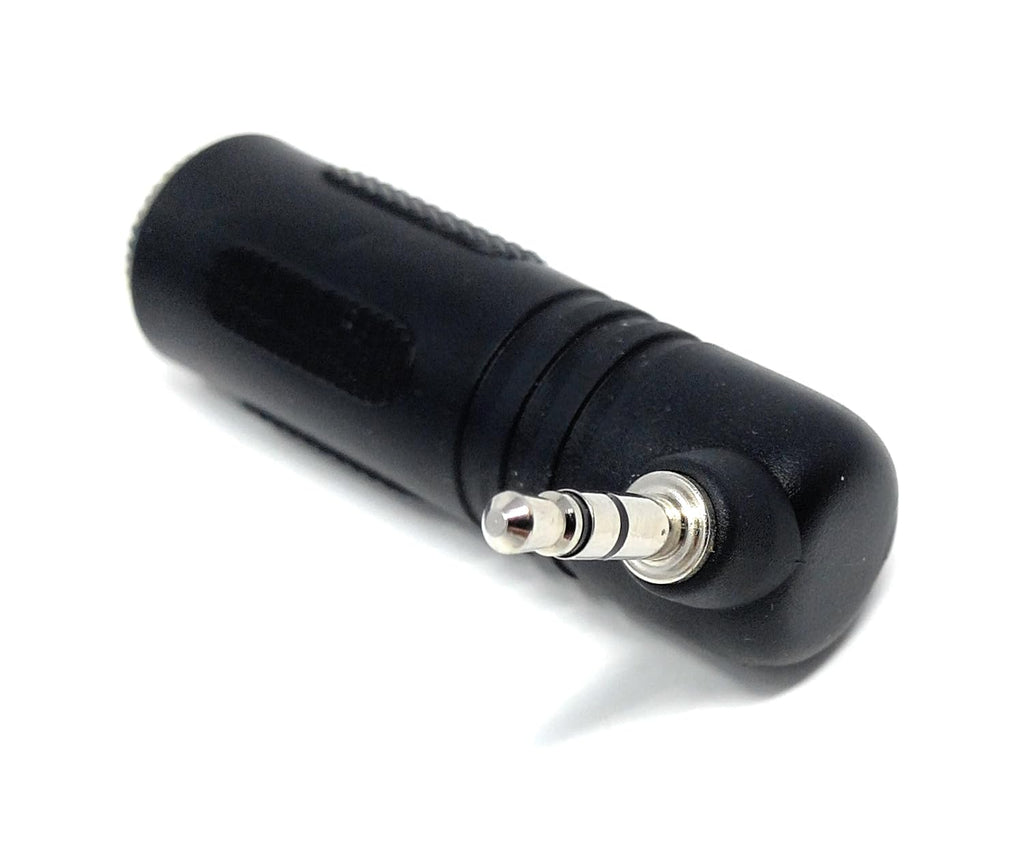 DRUT Right Angled 3.5mm to 6.35mm Jack Socket Stereo Jack Plug Cable AUX Adapter