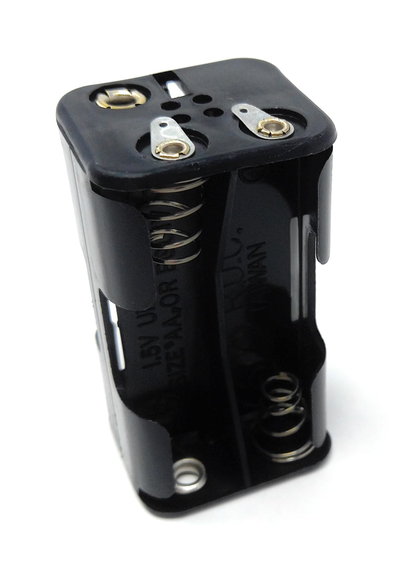 4 x AA Battery Holder Case Housing Box With Solder Lug Terminals Connector Block, Open Style Quadrate