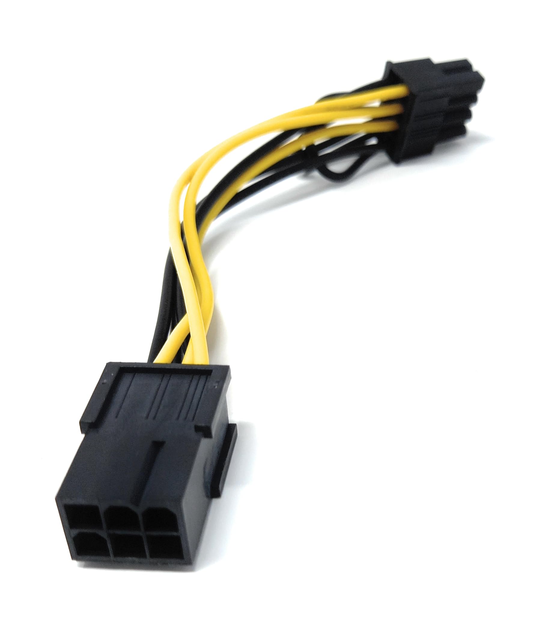 DRUT 10cm 6-Pin PCIe to 8-Pin PCIe Adapter Power Cable, Video Graphics Card Power PCI Express Lead Adapter