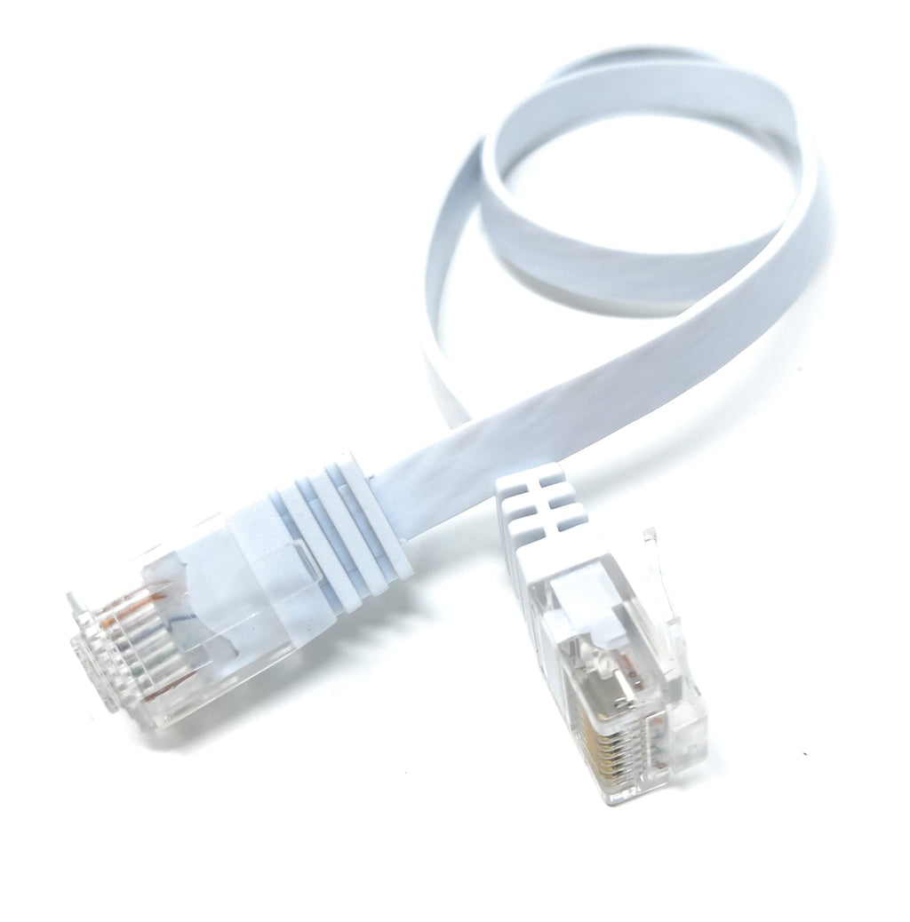 DRUT FLAT CAT6 RJ45 Ethernet LAN Patch Cable, Low Profile GIGABIT Full Copper 32AWG, Lead Allows Up to 1000Mbps Speed