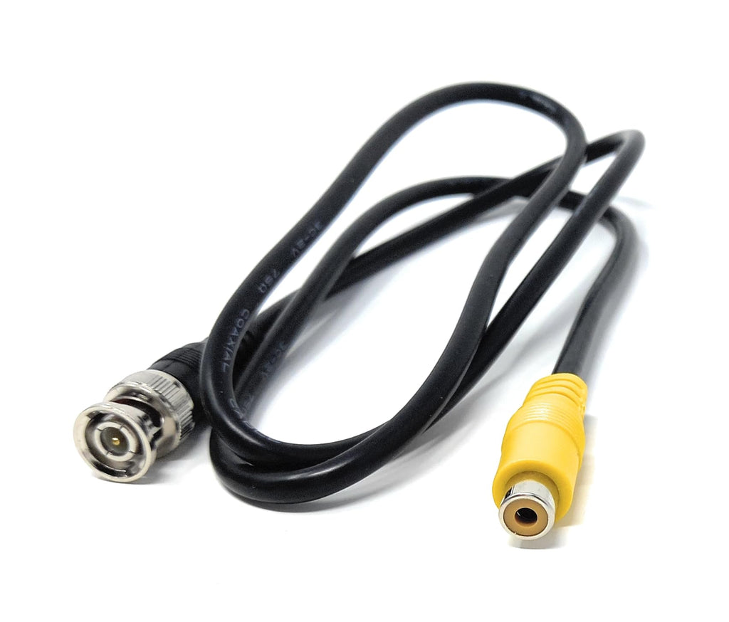 DRUT BNC Male to RCA Female Coaxial Cable Connector for HD Video, Monitor, CCTV, and Surveillance Systems