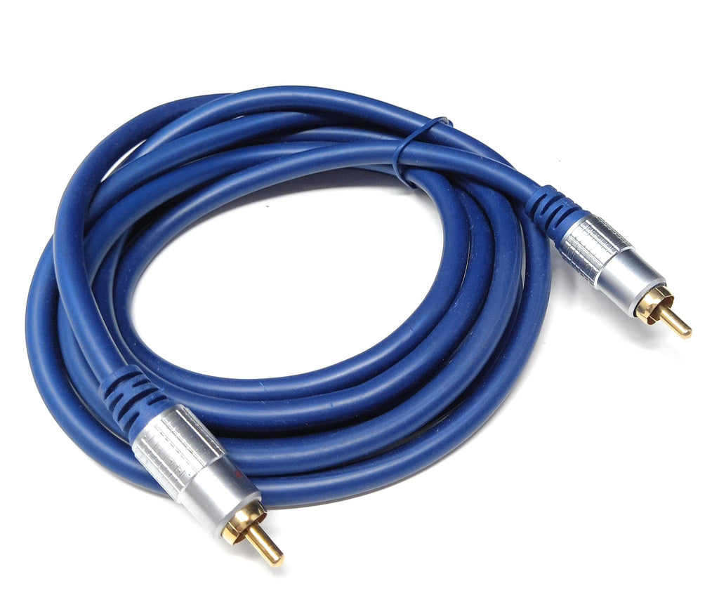 DRUT RCA to RCA Digital Audio 75 Ohm Subwoofer Cable, Designed Specifically for The Very Low-BASS frequencies, OFC SPDIF, Gold Connectors