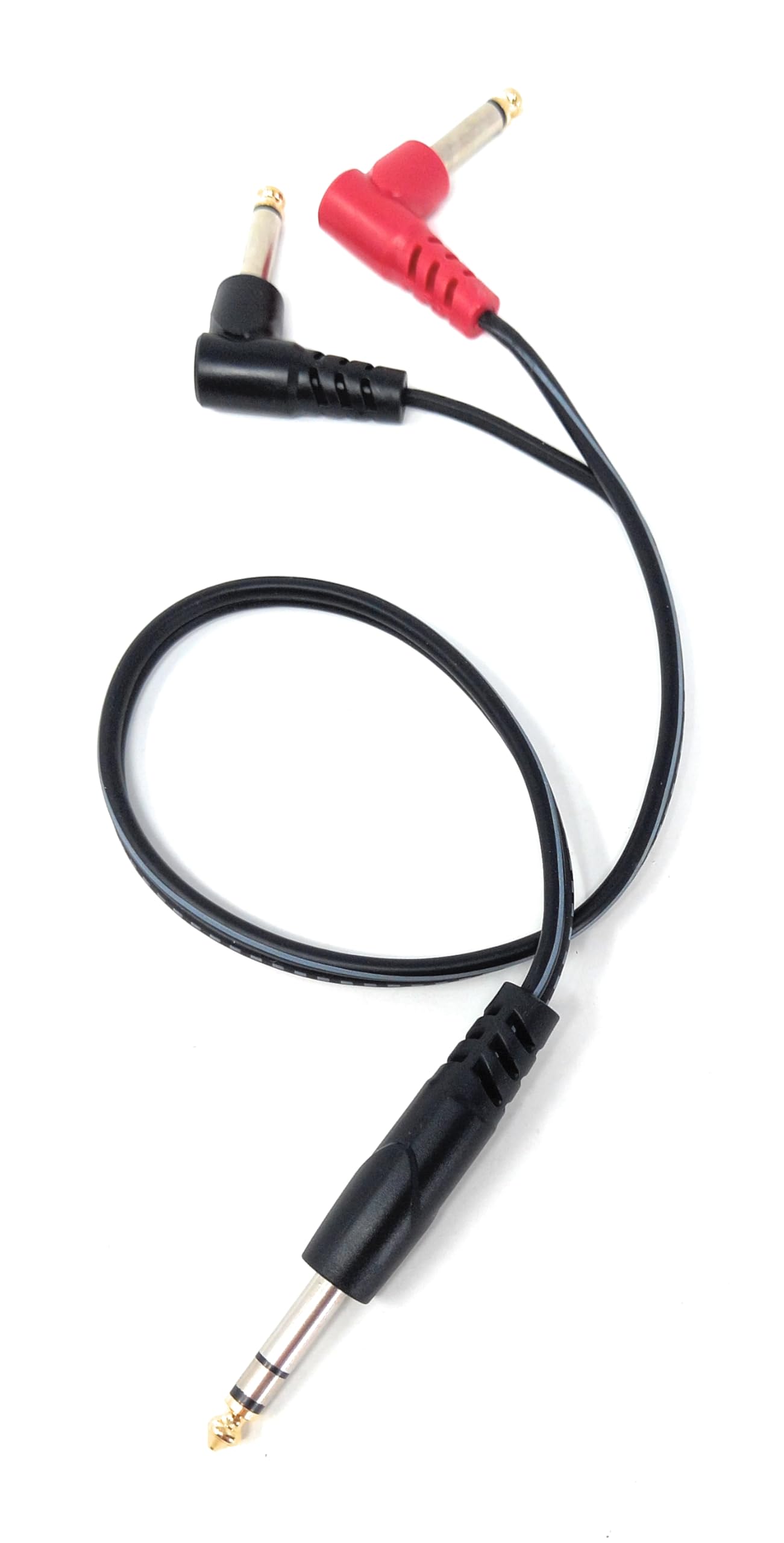 DRUT 6.35mm 1/4" Stereo Jack to 2 x Mono Jacks Audio Cable Lead for Music Instruments, Mixer, AMP, Guitar