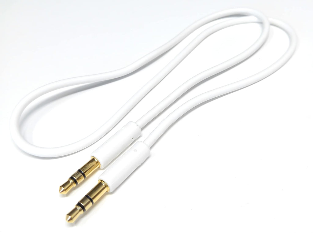 DRUT 3.5mm Stereo Audio Jack Plug to Plug, Male to Male AUX, Slim Flexible Lead Cable