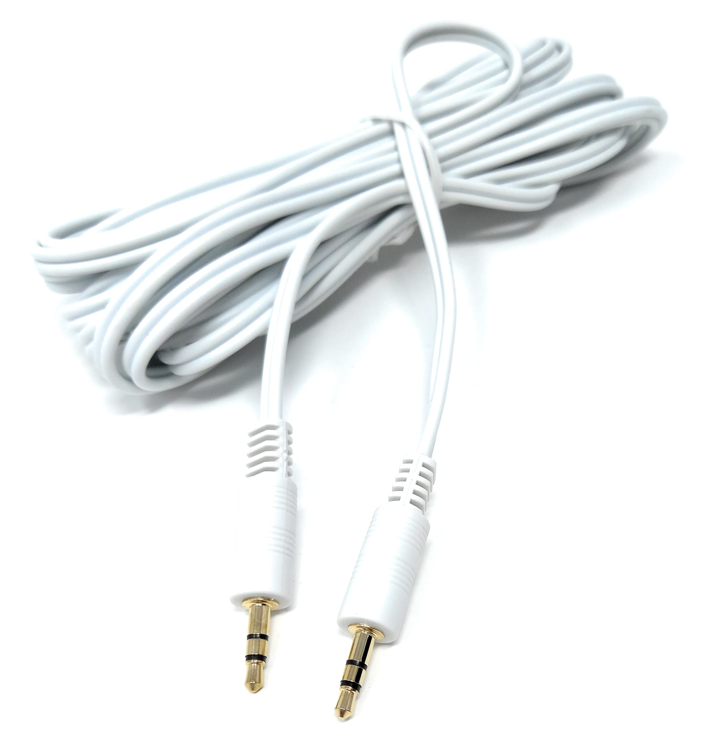 DRUT 3.5mm to 3.5mm Stereo Audio AUX Cable Gold Connectors, Small 3 pin Jack to Jack Speaker Lead