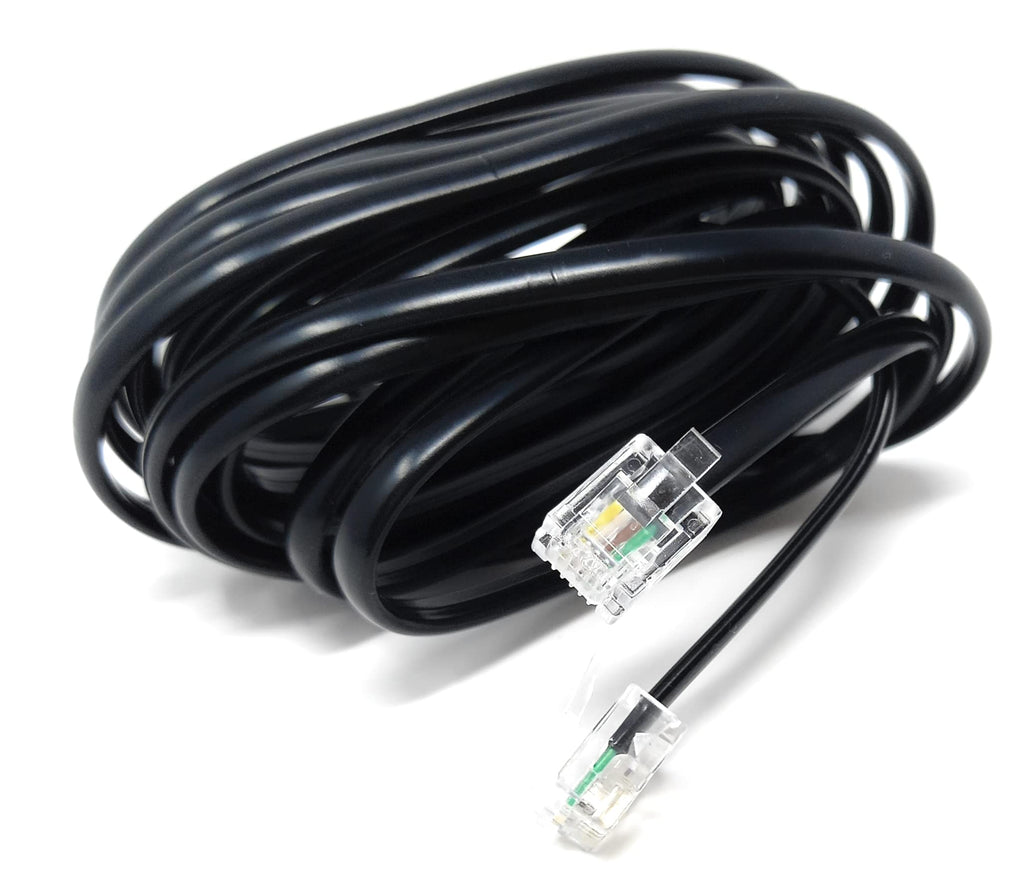 DRUT RJ11 to RJ11 Telephone Landline Cable ADSL (6P4C) Flat Lead High Speed BT Internet Broadband Male to Male Router, Modem, Phone Extension Wire