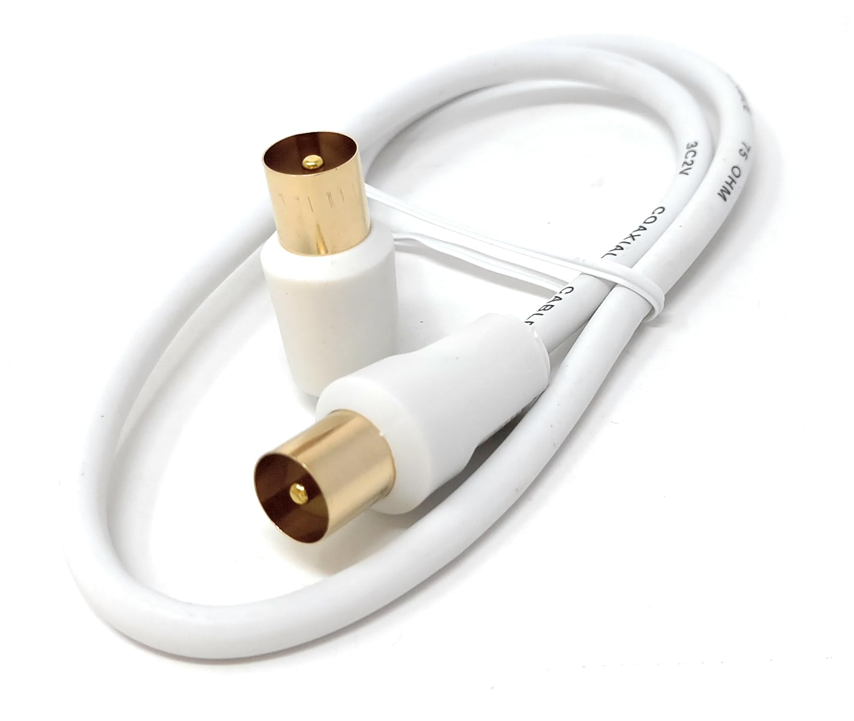 DRUT TV Male to Male Plug Coaxial Cable RG6 Aerial Digital Antenna RF Fly Lead Cable