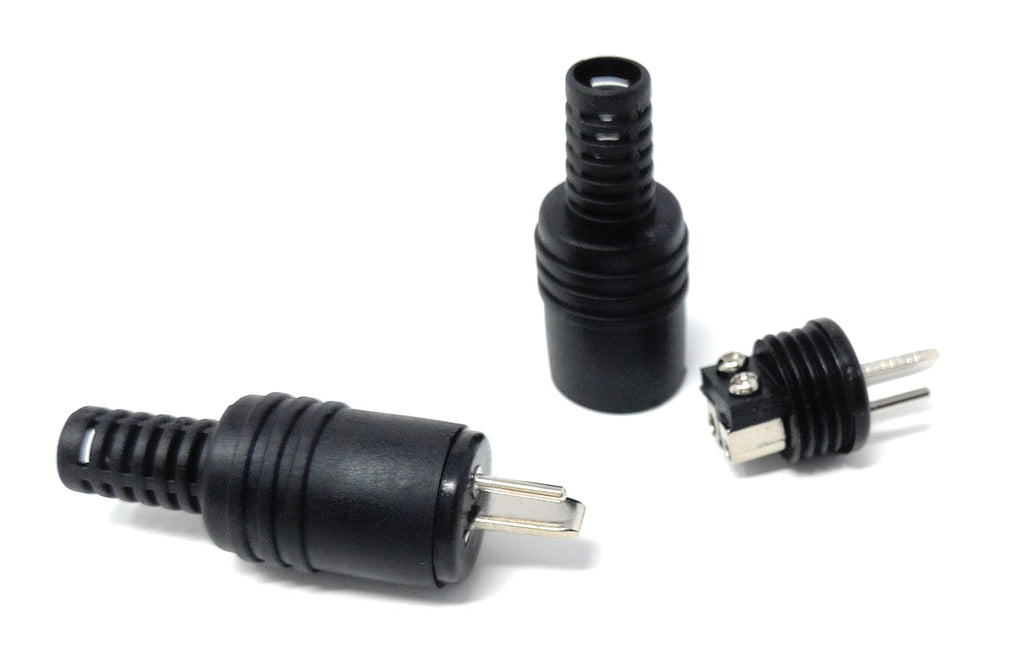 DRUT 2pcs. 2 Pin Speaker DIN Jack Male HiFi Connectors, Screw Terminals, Cable Adapter, Screw Terminals Connections