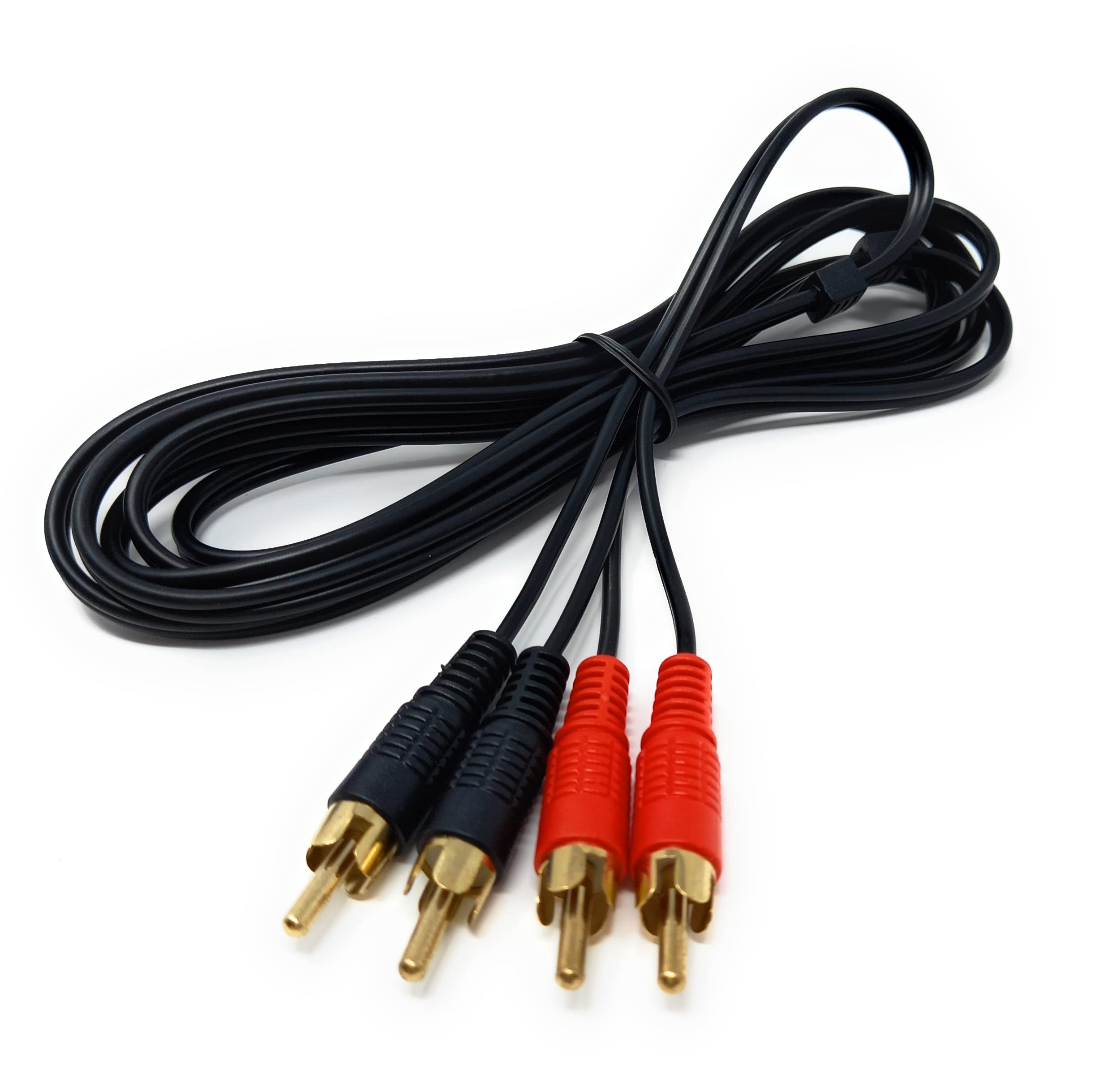 DRUT RCA to RCA Phono Twin Jack to Jack Stereo Audio Cable Lead Cord Compatible With CD/DVD/Amplifier/Hifi/DJ Mixer/Turntable