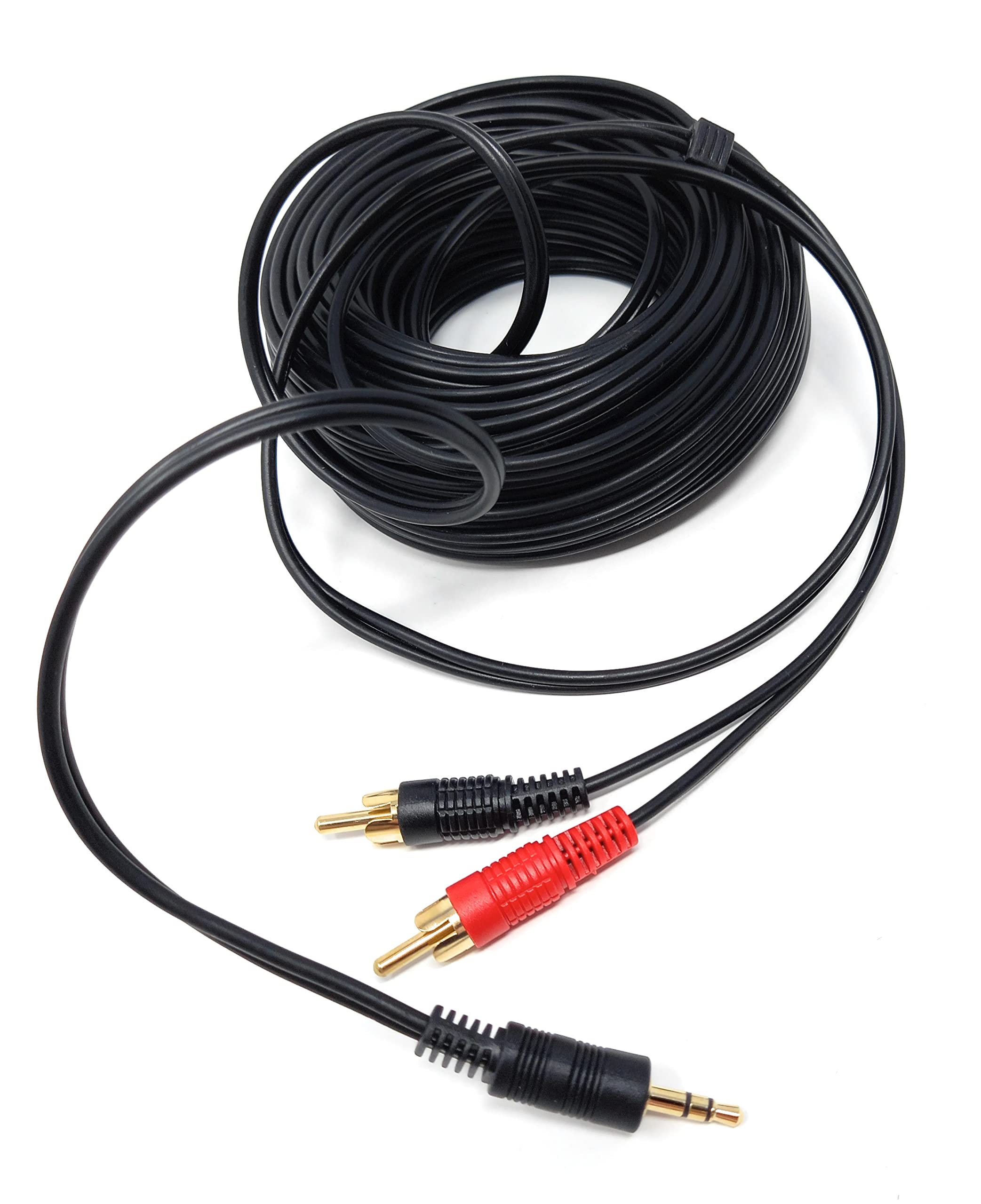 DRUT 3.5mm to Twin RCA Stereo Aux Phono Audio Cable Mini Jack Lead Cord Y Splitter Headphone Cord RCA Y Splitter Adapter