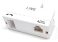 DRUT BT Plug to BT Phone & RJ11 ADSL Sockets Telephone Broadband Modem Microfilter Lead Cable Adapter (1 Male to 2 Female)