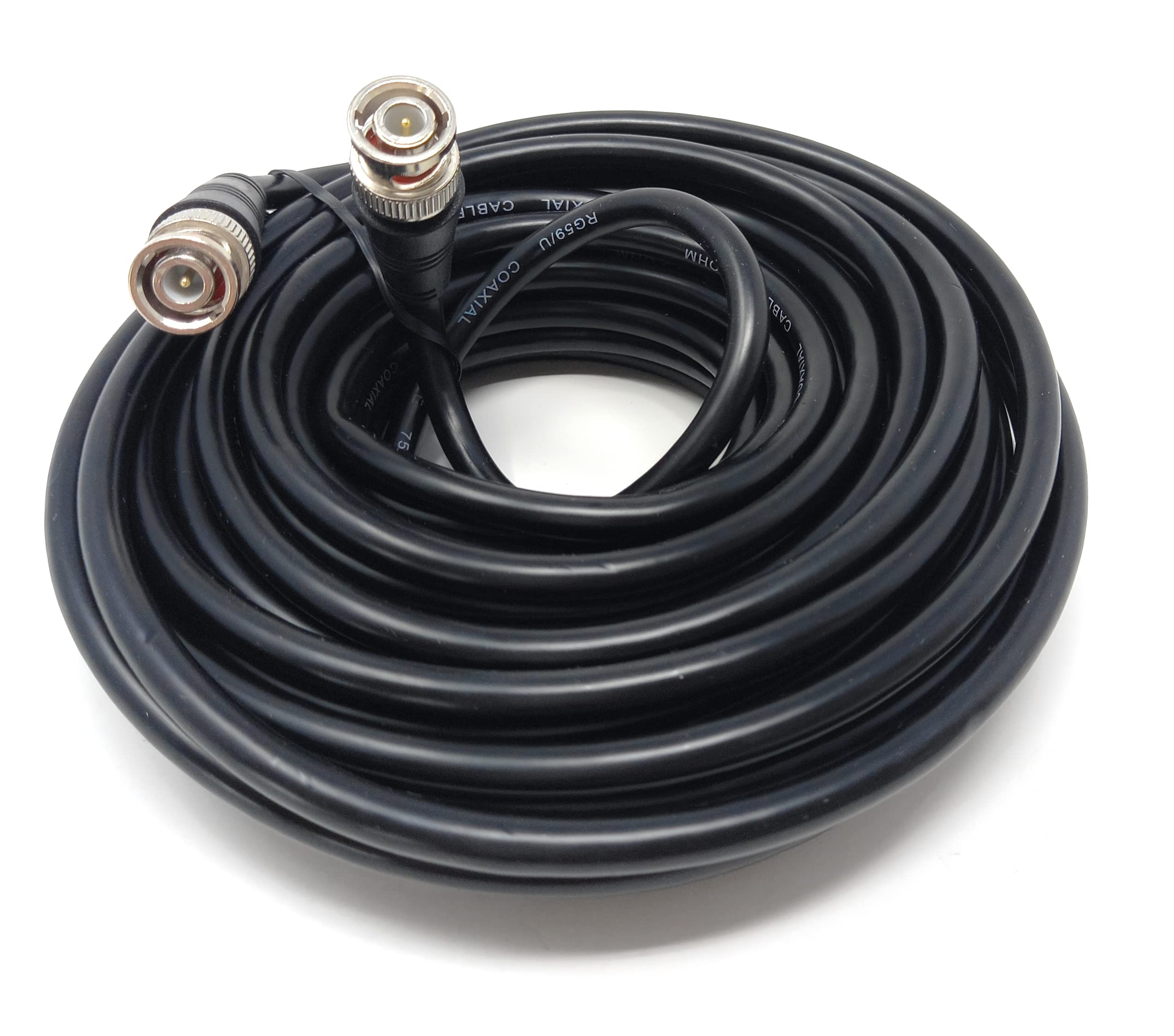 DRUT BNC to BNC Cable Lead, Coaxial RG59/RG59U 75ohm for CCTV Video Camera, Male to Male Plugs