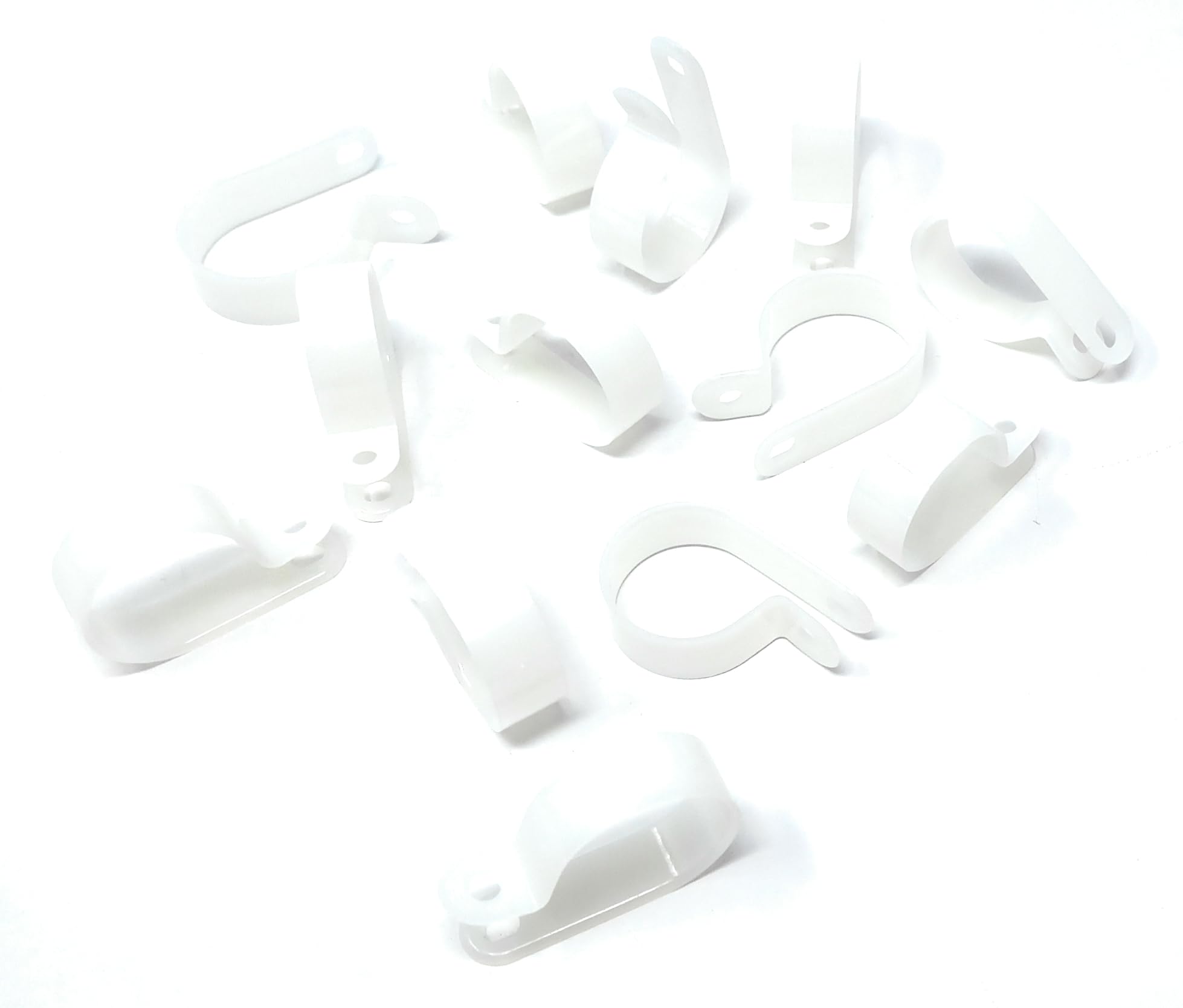 100pcs. P-Clips Plastic Nylon for Hose, Pipe, Cable, Wire, Tubing Wall Clamp Mount