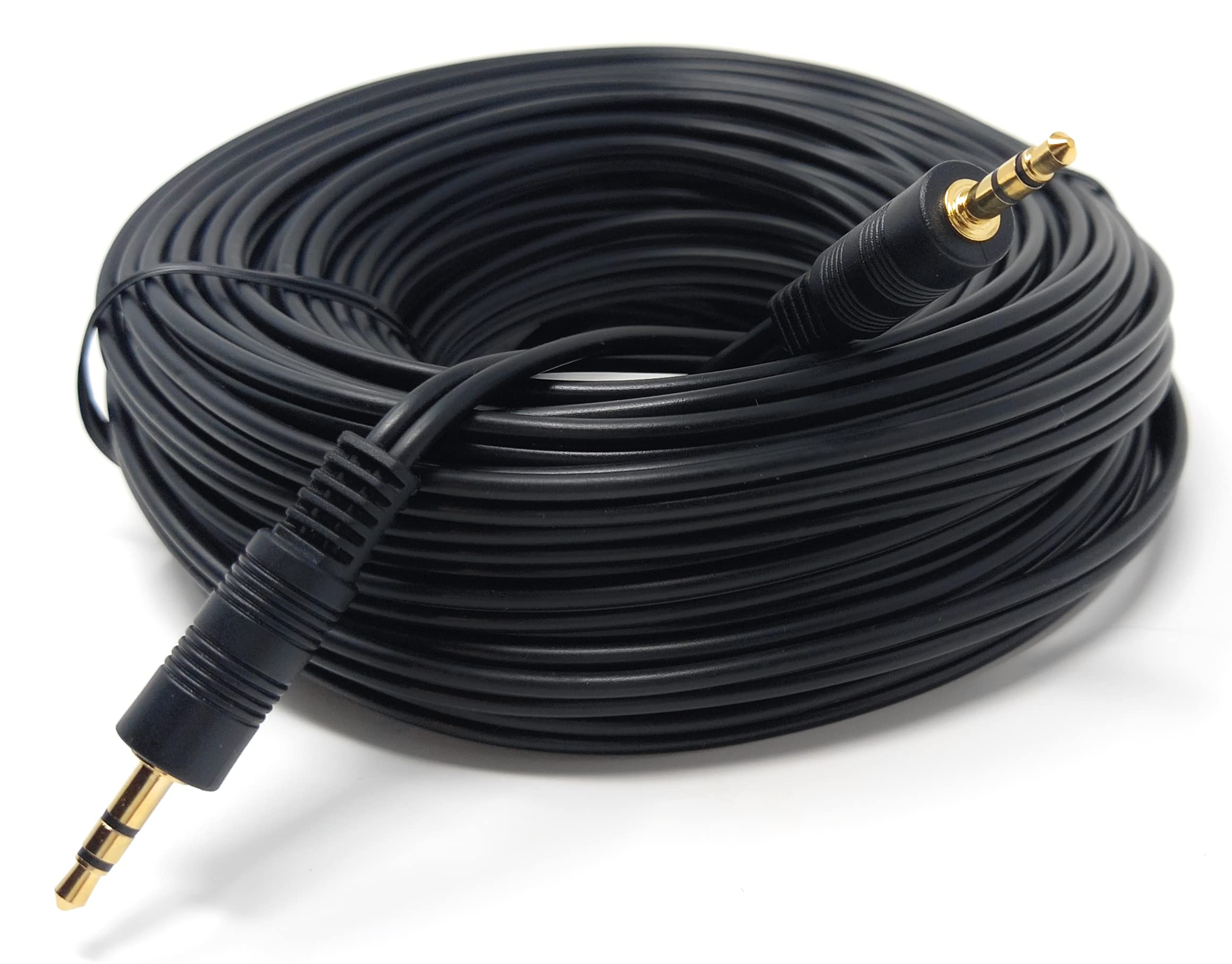 DRUT 3.5mm to 3.5mm Stereo Audio AUX Cable Gold Connectors, Small 3 pin Jack to Jack Speaker Lead