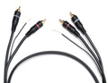 DRUT Twin RCA to RCA Phono Turntable Mixer Ground Lead With Earth Terminals Cable