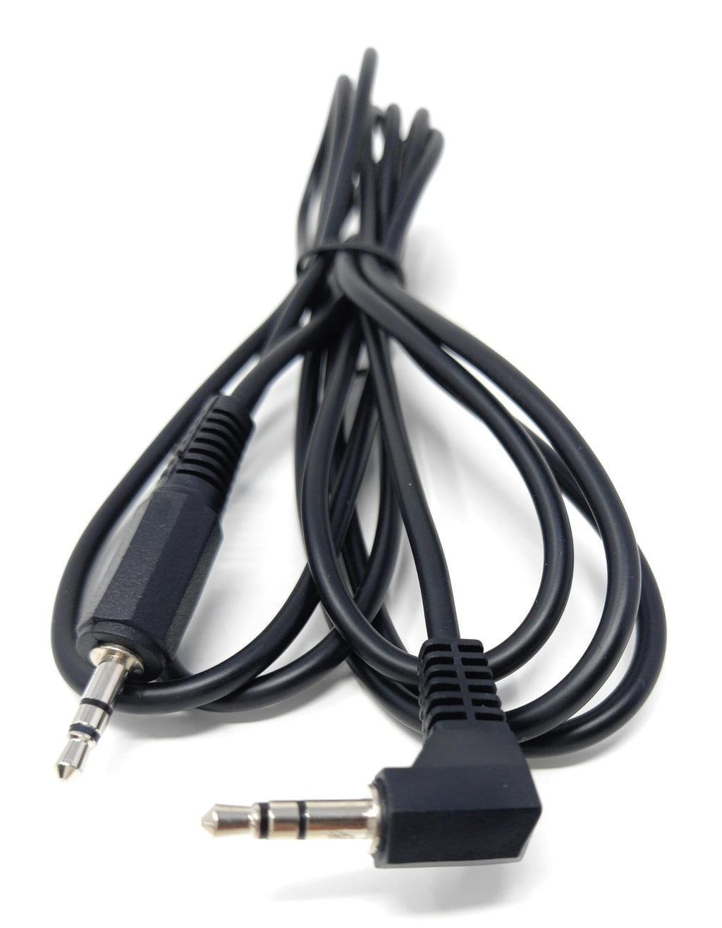 DRUT 2m Right Angled 3.5mm Stereo Jack to 3.5mm Jack Audio Cable Lead Nickel Ends 6.5ft