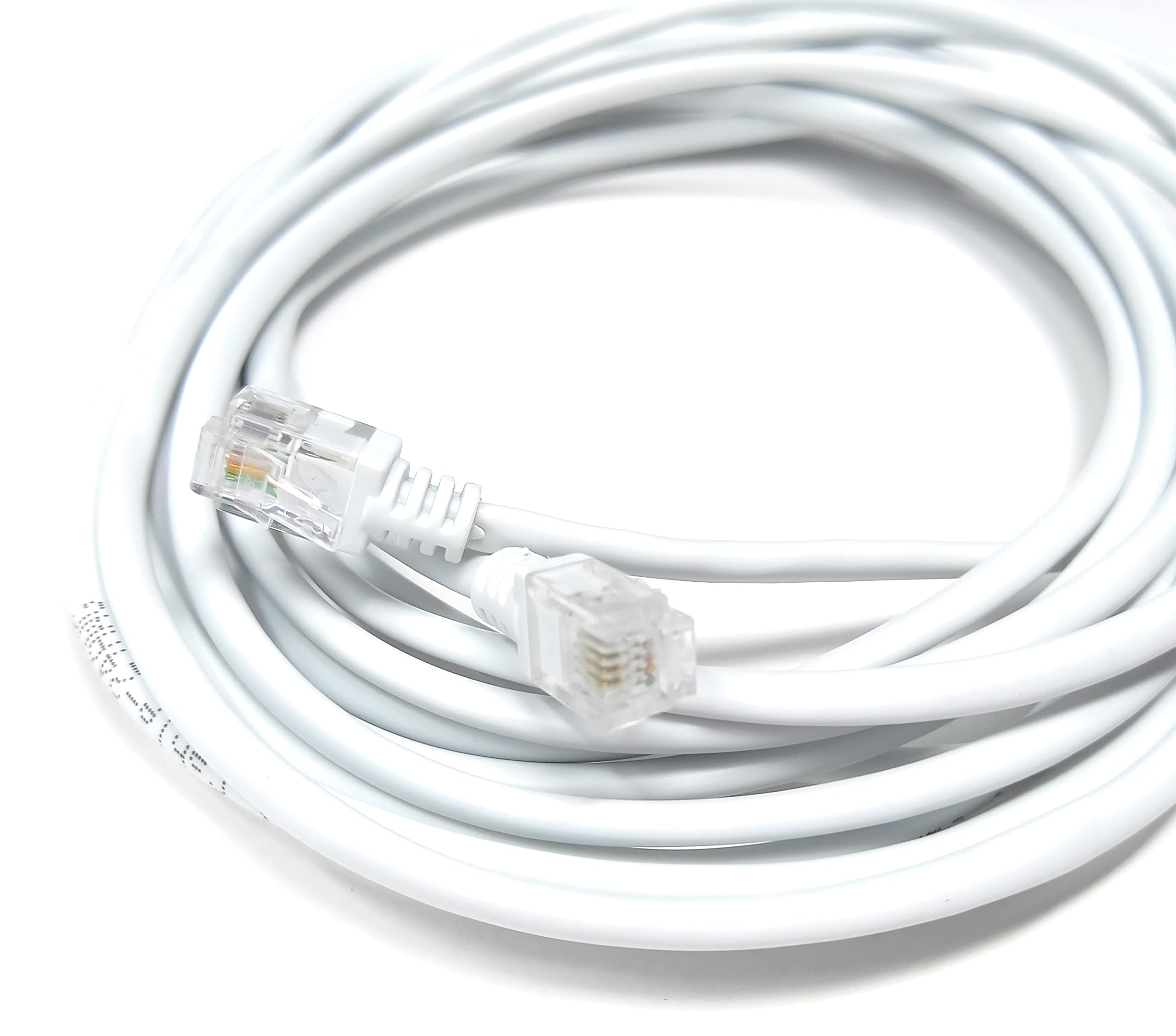 RJ11 to RJ11 ADSL 2 High Speed Broadband Modem Telephone Cable Transmits Data Up to 100 Mbits/sec, 26 AWG Supports Analogue or Digital (DSL/ISDN) Applications