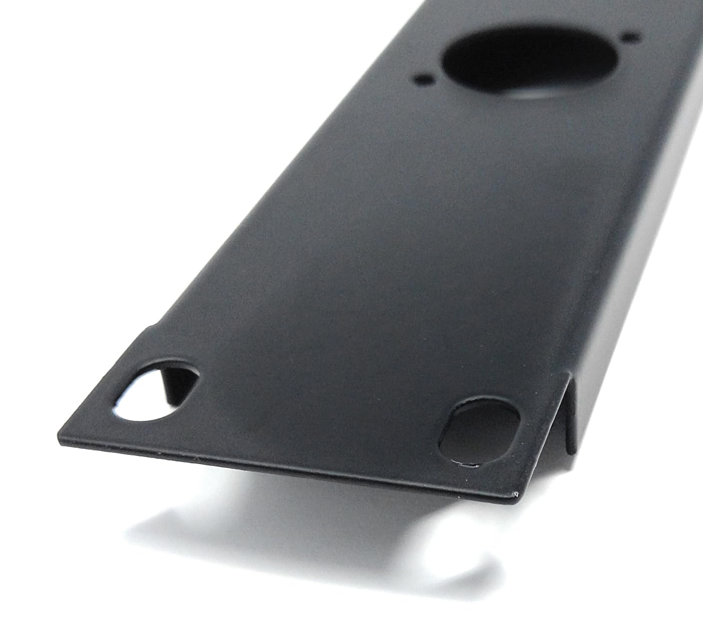 1U 19" Rack Mount D-Series Punch-Out Panel - Compatible with XLR, Speakon, and Neutrik Connectors for AV, Audio, and Computer Racks