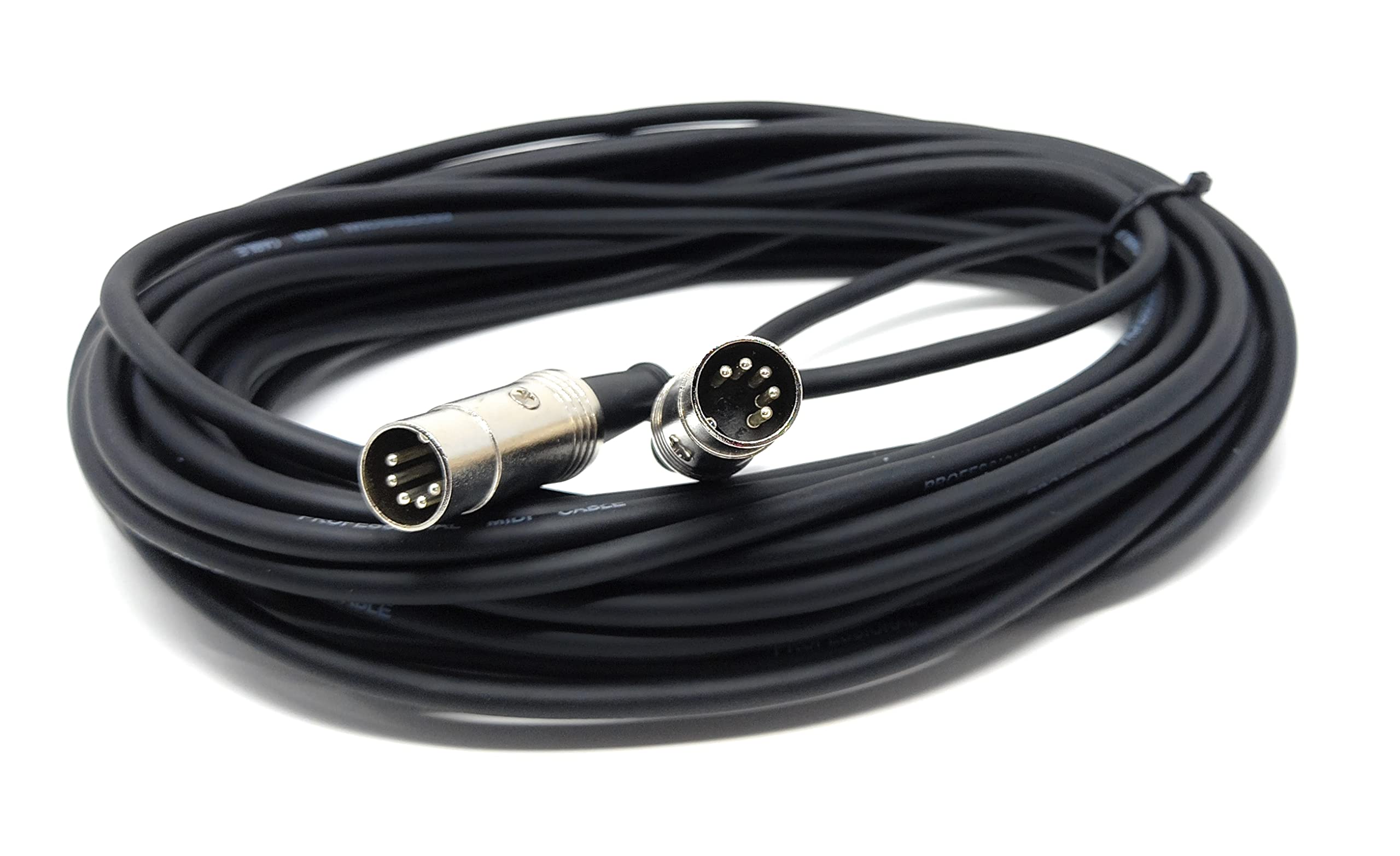 DRUT MIDI Male to Male Lead 5 pin DIN Shielded Flexible for Computer, Synth, Keyboard, Effects, Music Instruments Audio Cable
