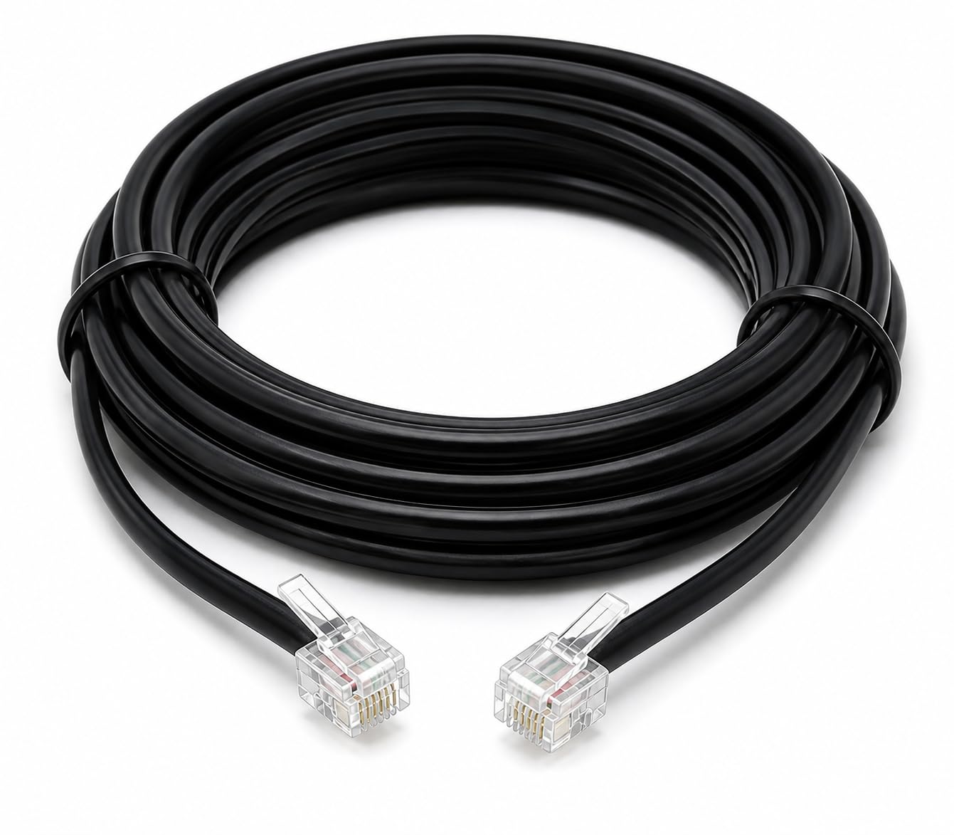 RJ11 to RJ11 ADSL 2 High Speed Broadband Modem Telephone Cable Transmits Data Up to 100 Mbits/sec, 26 AWG Supports Analogue or Digital (DSL/ISDN) Applications