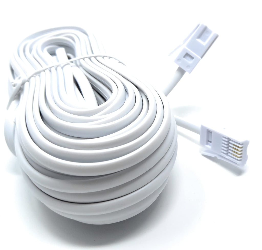 DRUT BT to BT 4 Wire 431A Male to Male Plug Telephone Flat Cable Lead