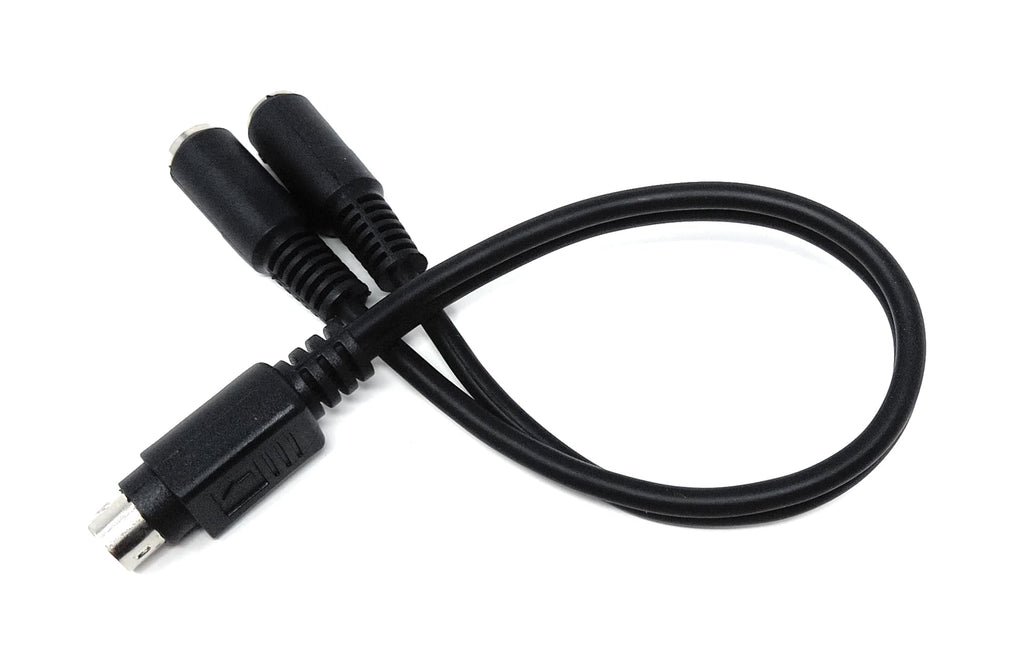 DRUT 25cm S-Video 4 Pin Mini DIN to 2 x Sockets Female Y Splitter Connector Extension Adapter Cable 0.8ft