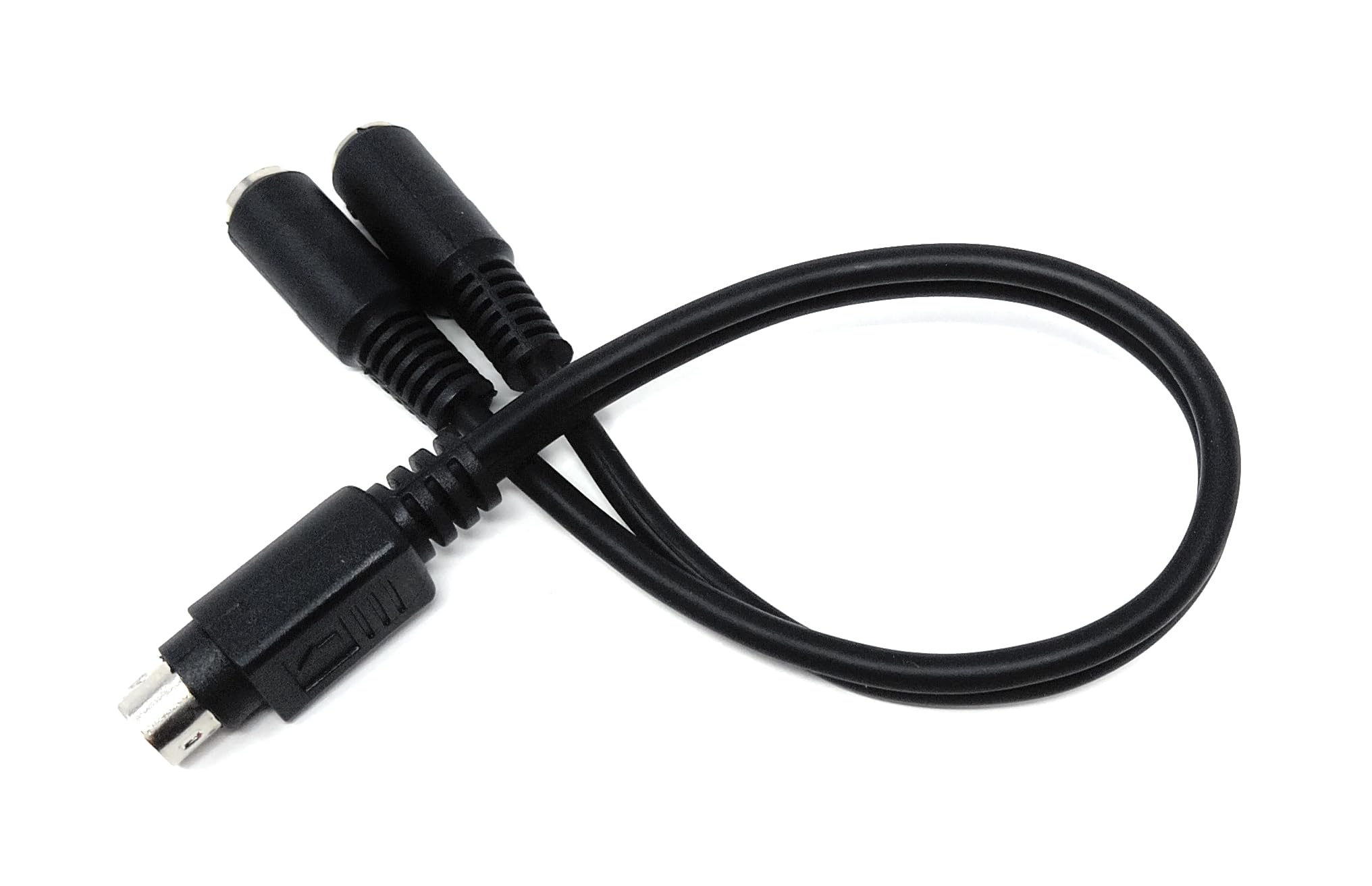 DRUT 25cm S-Video 4 Pin Mini DIN to 2 x Sockets Female Y Splitter Connector Extension Adapter Cable 0.8ft