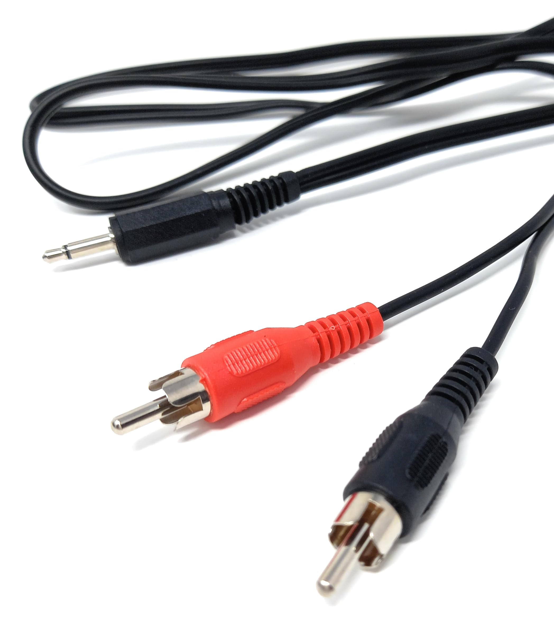 DRUT 3.5mm Mono Jack Plug to 2 x RCA Phono Plugs Audio AUX Cable Lead