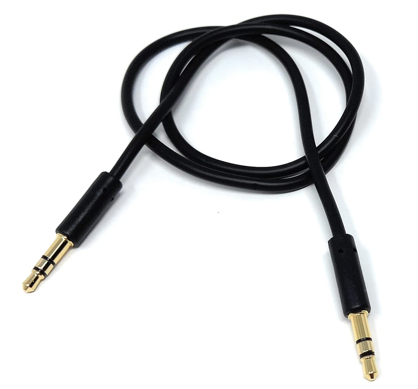 DRUT 3.5mm Stereo Audio Jack Plug to Plug, Male to Male AUX, Slim Flexible Lead Cable