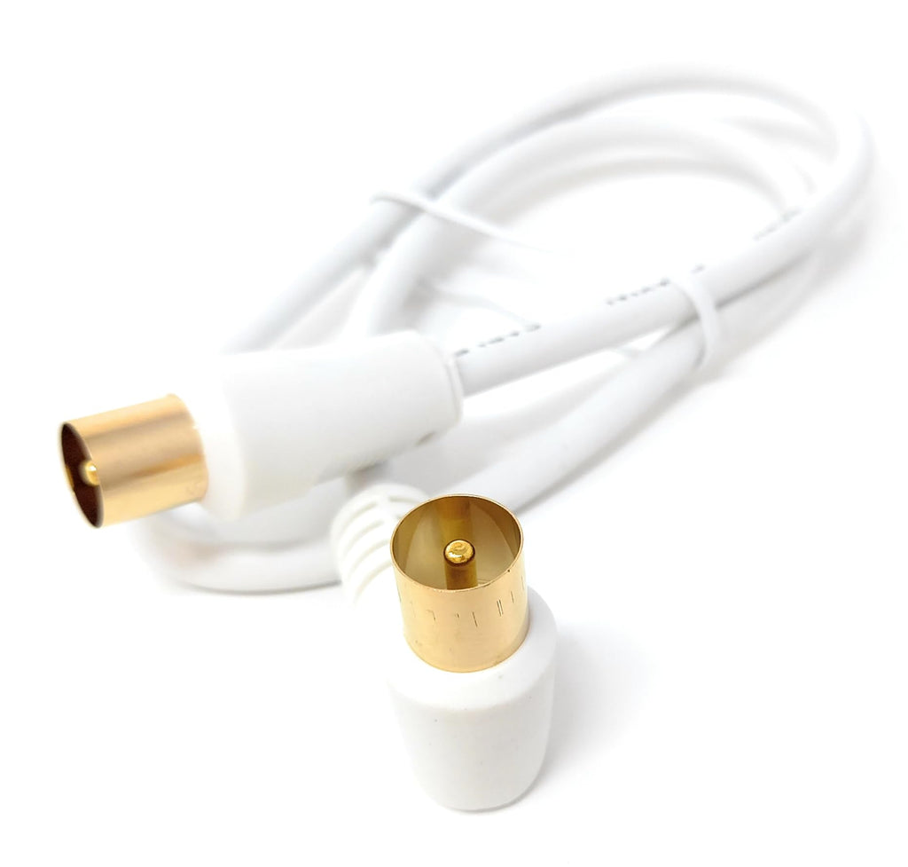 DRUT TV Male to Male Plug Coaxial Cable RG6 Aerial Digital Antenna RF Fly Lead Cable