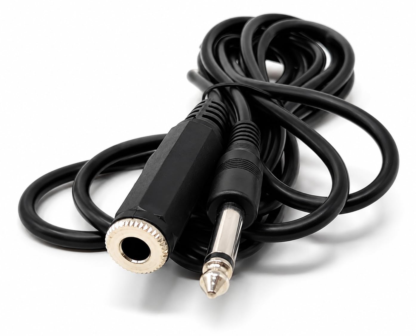 DRUT 6.35mm 1/4" Mono Jack Plug to Socket Extension Male to Female Audio Cable Lead for Guitar, Speaker, Amp, Music instruments